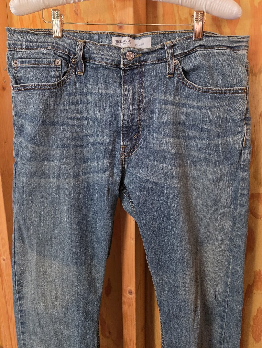 Signature by Levi Strauss Men's 511 Slim Fit Jeans Blue  Wash Stretch 36x34